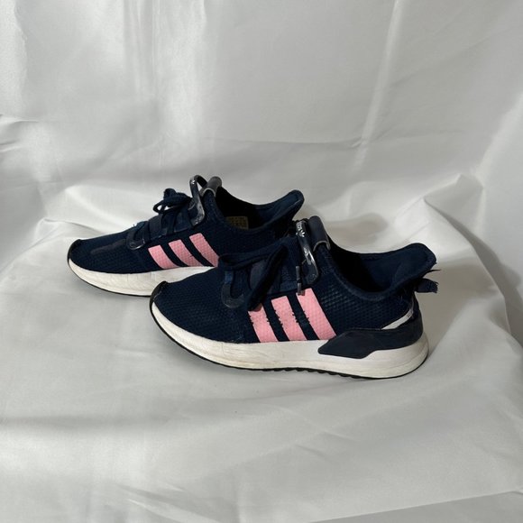Adidas navy and pink sneakers youth 4 or women's 6 - Picture 2 of 7